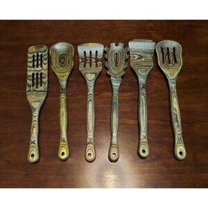 6 Pcs Kitchen Tools Set Including Cooking Slotted Spatula Spaghetti Spoon